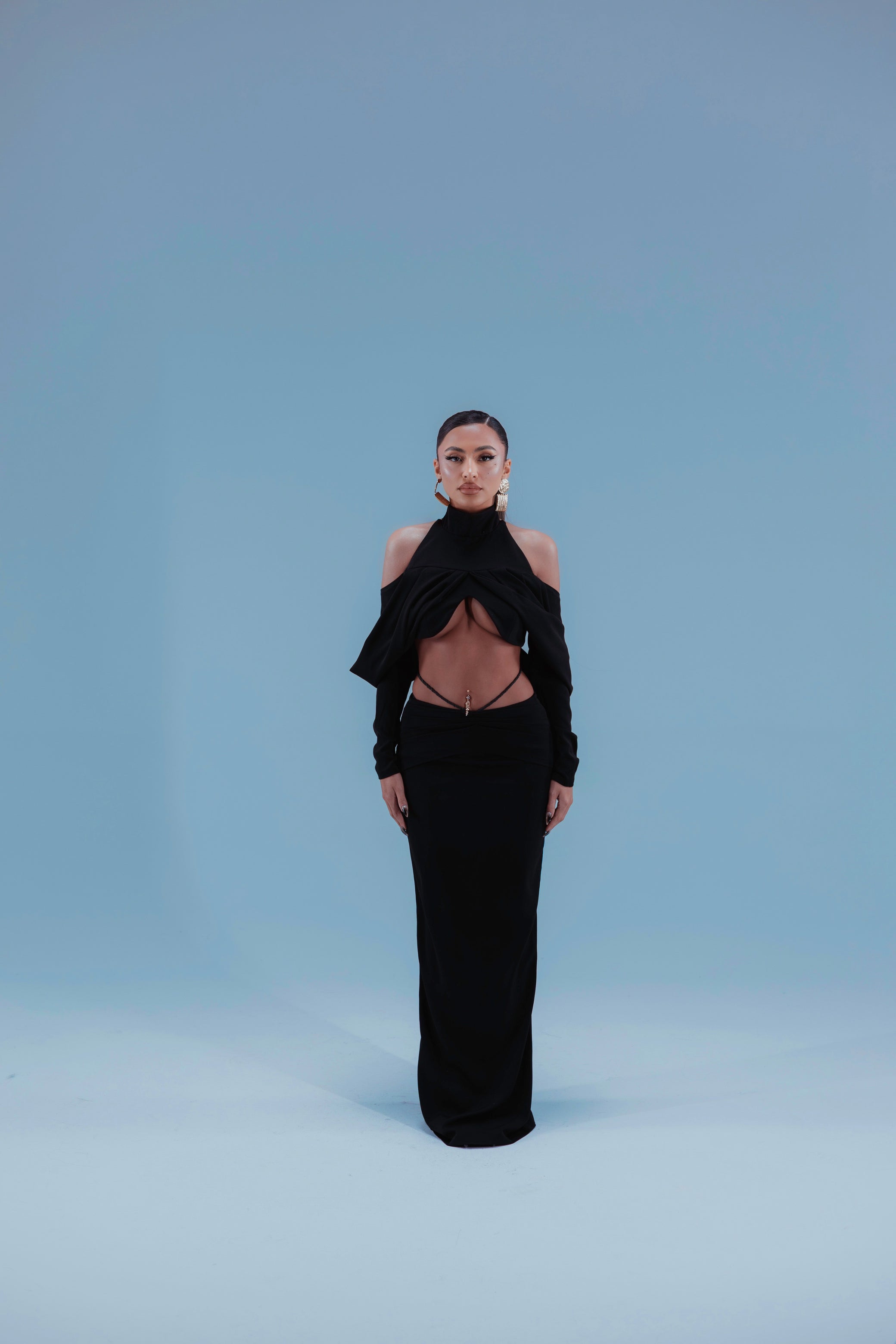 Guilty Angel Two-Piece Set in black