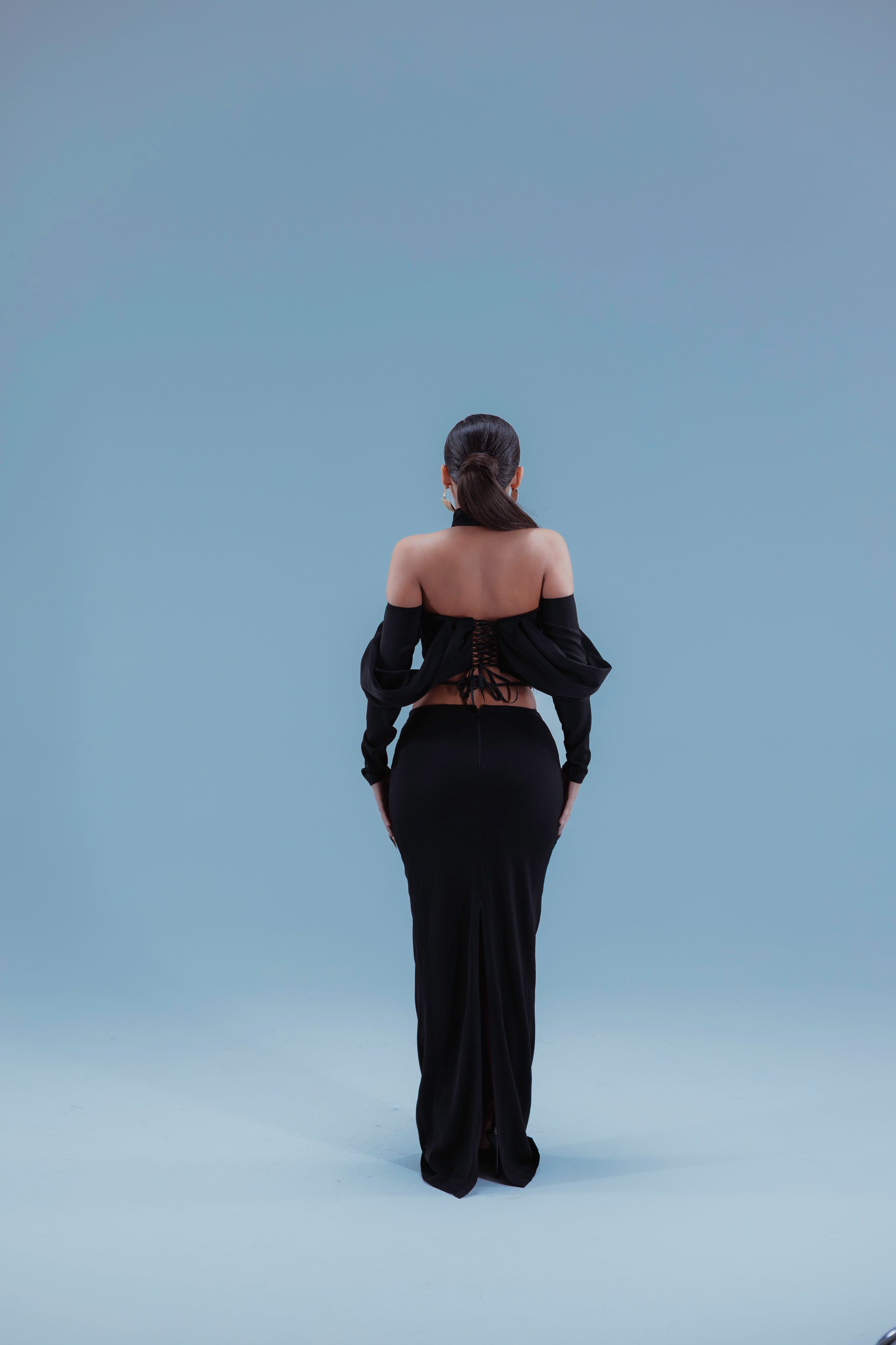 Guilty Angel Two-Piece Set in black
